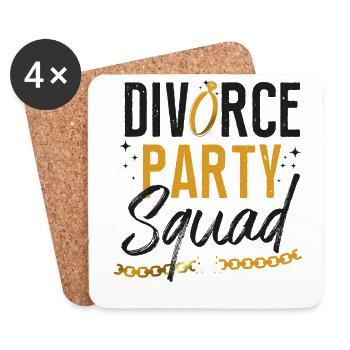 Happy Divorce Party Divorce Party - Coasters (set of 4) - white - Front