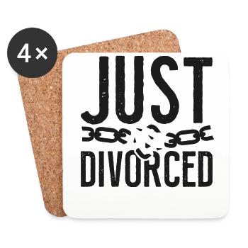 Happy Divorce Party Just Divorced - Coasters (set of 4) - white - Front