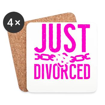 Happy Divorce Party Just Divorced - Untersetzer (4er-Set) - Weiß - Vorne