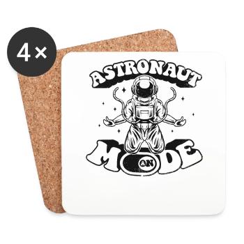 Astronaut Mode On Taikonaut Cosmonaut Spaceship - Coasters (set of 4) - white - Front