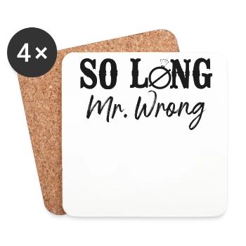 Bonne fête de divorce si longtemps M. - Dessous de verre (lot de 4) - blanc - Devant