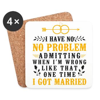 Happy Divorce Party I Have No - Untersetzer (4er-Set) - Weiß - Vorne
