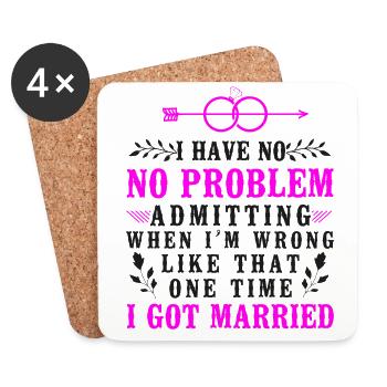 Happy Divorce Party I Have No - Untersetzer (4er-Set) - Weiß - Vorne