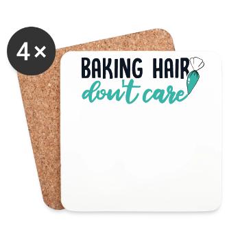 Cuisson des cheveux Ne s’en soucie pas Boulangerie Chef pâtissier - Dessous de verre (lot de 4) - blanc - Devant