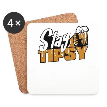 Stay Tipsy Mixologist Barmann Bartender Bardame - Untersetzer (4er-Set) - Weiß - Vorne