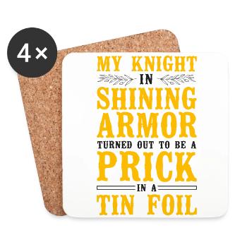 Happy Divorce Party My Knight In - Coasters (set of 4) - white - Front