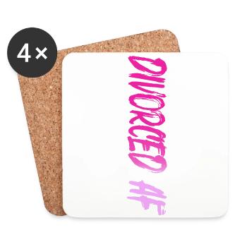 Happy Divorce Party Divorced Af - Coasters (set of 4) - white - Front