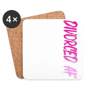 Happy Divorce Party Divorced Af - Coasters (set of 4) - white - Front