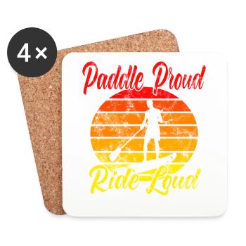 Paddle Proud Ride Loud - Dessous de verre (lot de 4) - blanc - Devant