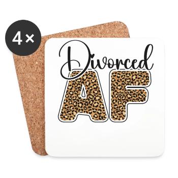 Happy Divorce Party Leopard - Untersetzer (4er-Set) - Weiß - Vorne