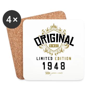 1948 limited edition Geburtstag - Untersetzer (4er-Set) - Weiß - Vorne