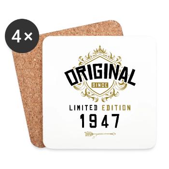 1947 limited edition Geburtstag - Untersetzer (4er-Set) - Weiß - Vorne