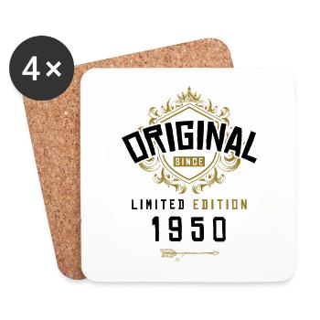1950 limited edition Geburtstag - Untersetzer (4er-Set) - Weiß - Vorne