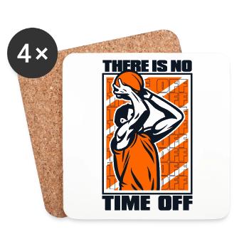 There Is No Time Off Basketballer Basketballkorb - Untersetzer (4er-Set) - Weiß - Vorne