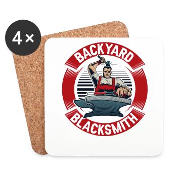 Backyard Blacksmith Blacksmith Forging - Coasters (set of 4) - white - Front