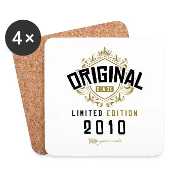 2010 limited edition Geburtstag - Untersetzer (4er-Set) - Weiß - Vorne