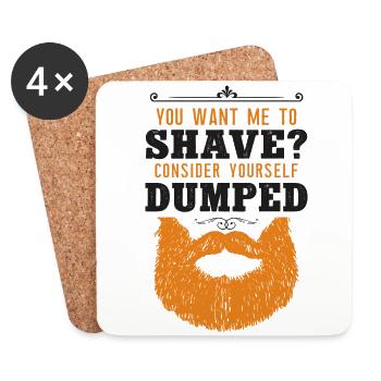 Beard Lover Bearded Man Ginger - Untersetzer (4er-Set) - Weiß - Vorne