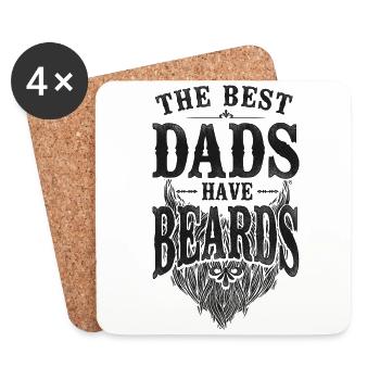 Beard Lover Bearded Man Dad The - Coasters (set of 4) - white - Front