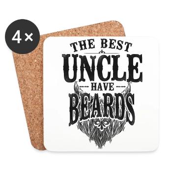 Beard Lover Bearded Man Uncle The - Untersetzer (4er-Set) - Weiß - Vorne