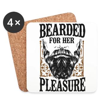 Beard Lover Bearded Man Bearded - Coasters (set of 4) - white - Front