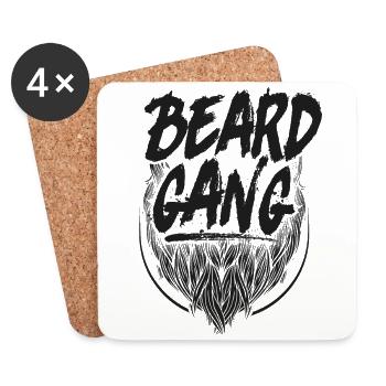Beard Lover Bearded Man Beard Gang - Coasters (set of 4) - white - Front