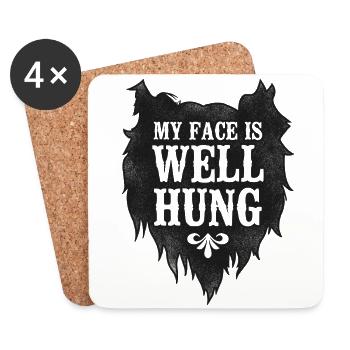 Beard Lover Bearded Man My Face Is - Coasters (set of 4) - white - Front