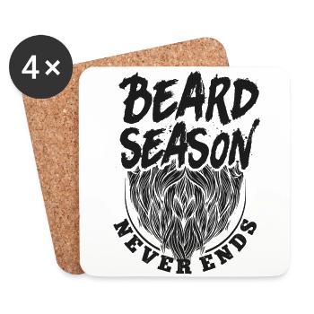 Beard Lover Bearded Man Beard - Coasters (set of 4) - white - Front