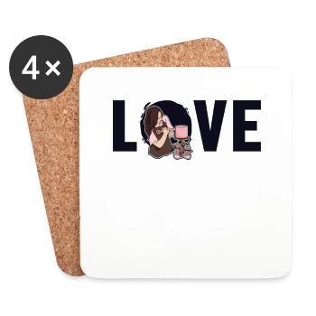 Love Bakery Confectioner Hobby Baker Master Baker - Coasters (set of 4) - white - Front