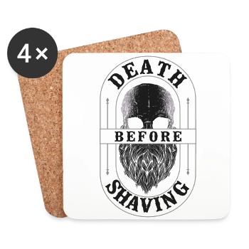 Beard Lover Bearded Man Death - Coasters (set of 4) - white - Front