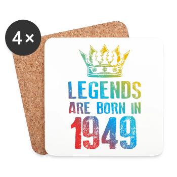 1949 legends born in - Untersetzer (4er-Set) - Weiß - Vorne
