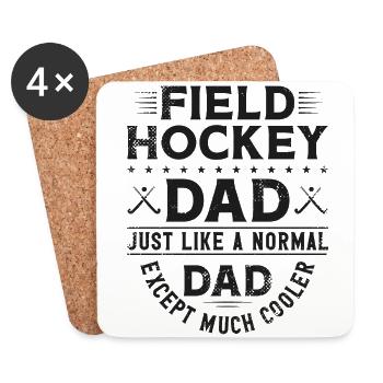 Field Hockey Dad Field Hockey Dad - Untersetzer (4er-Set) - Weiß - Vorne