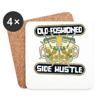 Old Fashioned Side Hustle Lemonade Lover - Coasters (set of 4) - white - Front