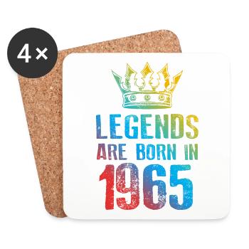 1965 legends born in - Untersetzer (4er-Set) - Weiß - Vorne