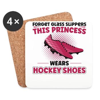 Field Hockey Forget Glass Slippers - Coasters (set of 4) - white - Front
