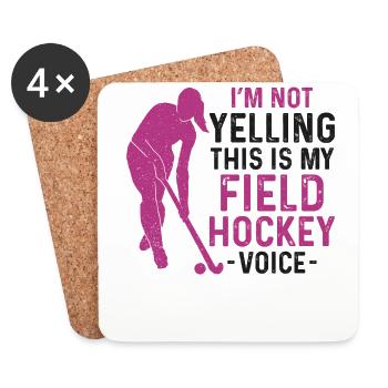 Field Hockey I'm Not Yelling This - Coasters (set of 4) - white - Front