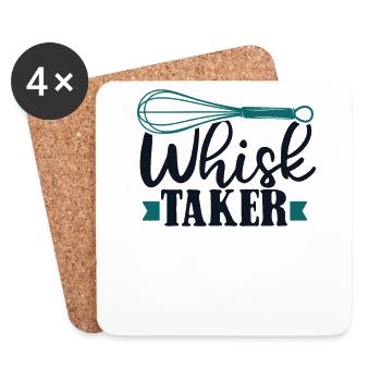 Preneur de fouet Boulangerie Confiseur Hobby Boulanger Boulanger - Dessous de verre (lot de 4) - blanc - Devant