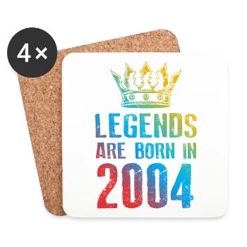 2004 Legends Born in - Coasters (set of 4) - white - Front