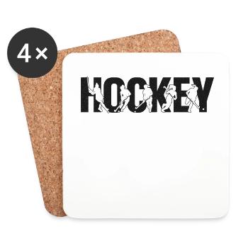 Field Hockey Hockey - Untersetzer (4er-Set) - Weiß - Vorne