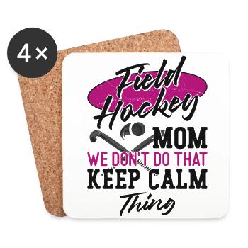 Field Hockey Mom Field Hockey Mom - Untersetzer (4er-Set) - Weiß - Vorne