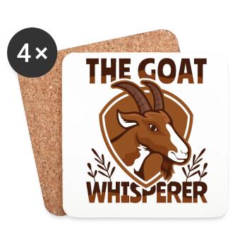 Le Goat Whisperer Agriculture Agriculteur biologique Agriculteur - Dessous de verre (lot de 4) - blanc - Devant