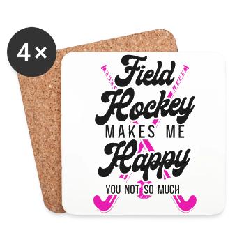 Field Hockey Field Hockey Makes Me - Coasters (set of 4) - white - Front