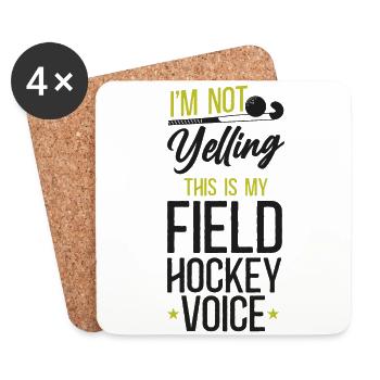 Field Hockey I'm Not Yelling This - Coasters (set of 4) - white - Front