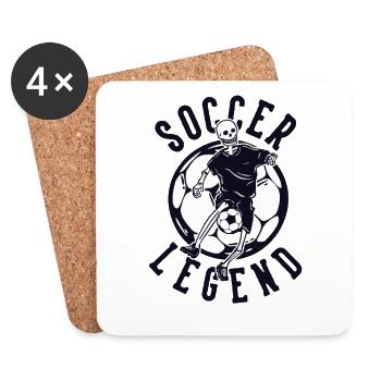 Soccer Legend Soccer Player Professional Soccer Player - Coasters (set of 4) - white - Front