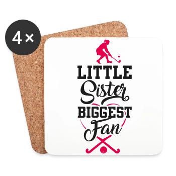Field Hockey Little Sister Biggest - Untersetzer (4er-Set) - Weiß - Vorne