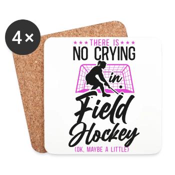 Field Hockey There Is No Crying In - Coasters (set of 4) - white - Front