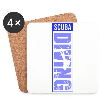 Scuba Diving, Scuba Diving, Holiday Sea Diver - Coasters (set of 4) - white - Front