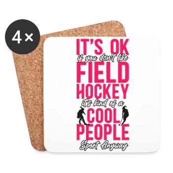 Field Hockey It's Ok If You Don't - Untersetzer (4er-Set) - Weiß - Vorne