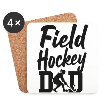 Field Hockey Dad Field Hockey Dad - Untersetzer (4er-Set) - Weiß - Vorne