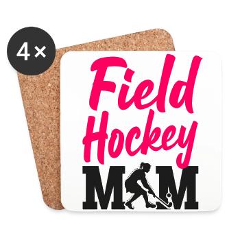 Field Hockey Mom Field Hockey Mom - Untersetzer (4er-Set) - Weiß - Vorne