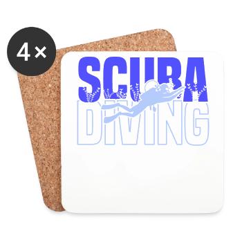 Scuba Diving, Scuba Diving, Holiday Sea Diver - Coasters (set of 4) - white - Front